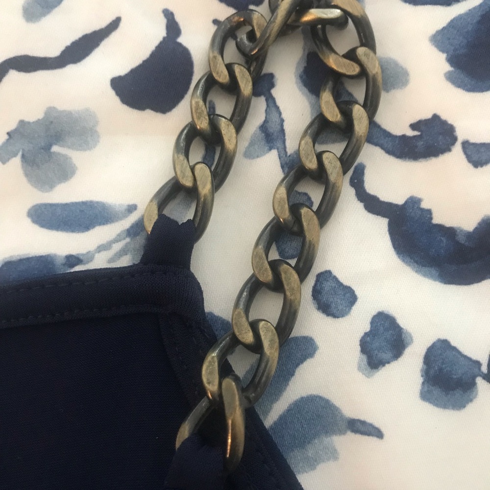 Michael Kors ~ Maxi Dress w/Chain Straps ~ Medium Petite ~ Navy ~ NWT